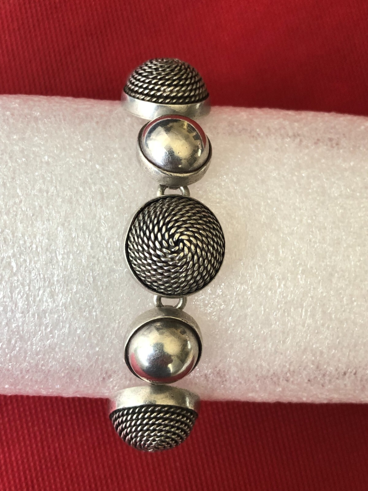 Solid Space Age Byzantine Chain Sterling Silver S… - image 11