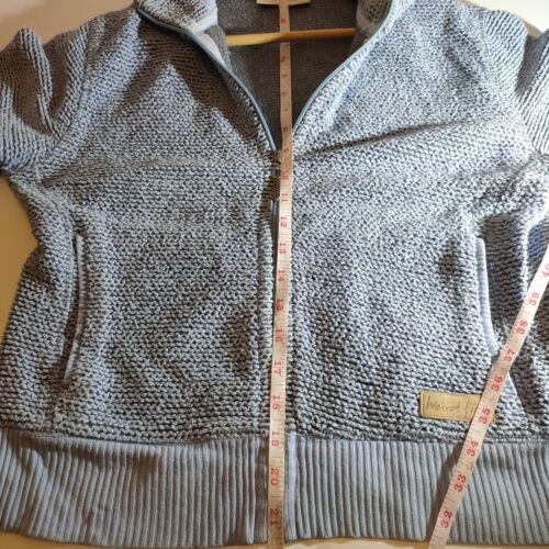 Weird Fish Macaroni Full Zip Knit Jacket Ladies Size M / UK 12 Pale Blue Cardi - Bild 18 von 18