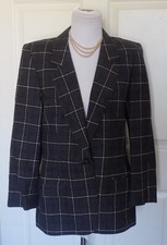 Miss Pendleton Pure Virgin Wool Gray Plaid Jacket B38