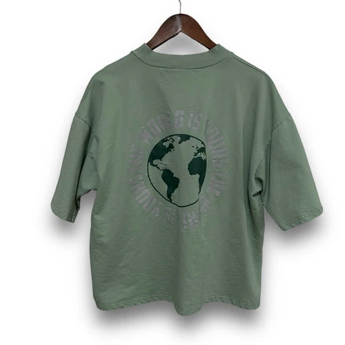 Spilled Milk Unisex Heavyweight T Shirt Green Size Large 24 x 25