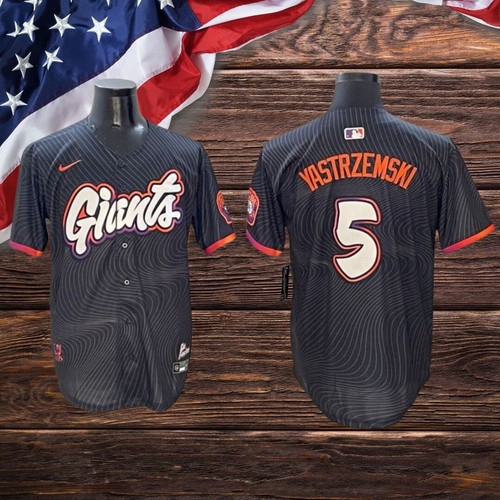Men's Mike Yastrzemski #5 Giants Black 2025 City Stitched Jersey Size " L "