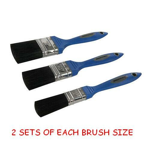 Silverline SET 6 PEZZI PENNELLO SINTETICO MANICO SOFT GRIP, 1", 1,5" & 2" - Foto 1 di 2