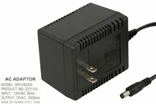 18 Volt AC 2000 mA 36 Watt Linear Wall Adapter 2.5mm Plug