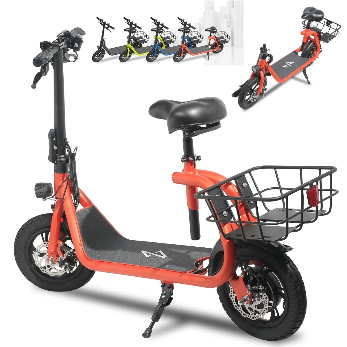 450W Sports Electric Scooter with Seat Electric Moped Adult for