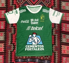 Club Leon FC Soccer Jersey Mens S/M Telcel Cementos Fortaleza Mexico Caliente
