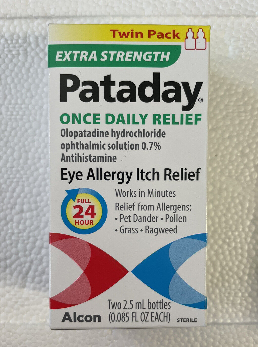 Pataday Allergy Itch Relief Extra Strength Twin Pack (Exp.2023+)