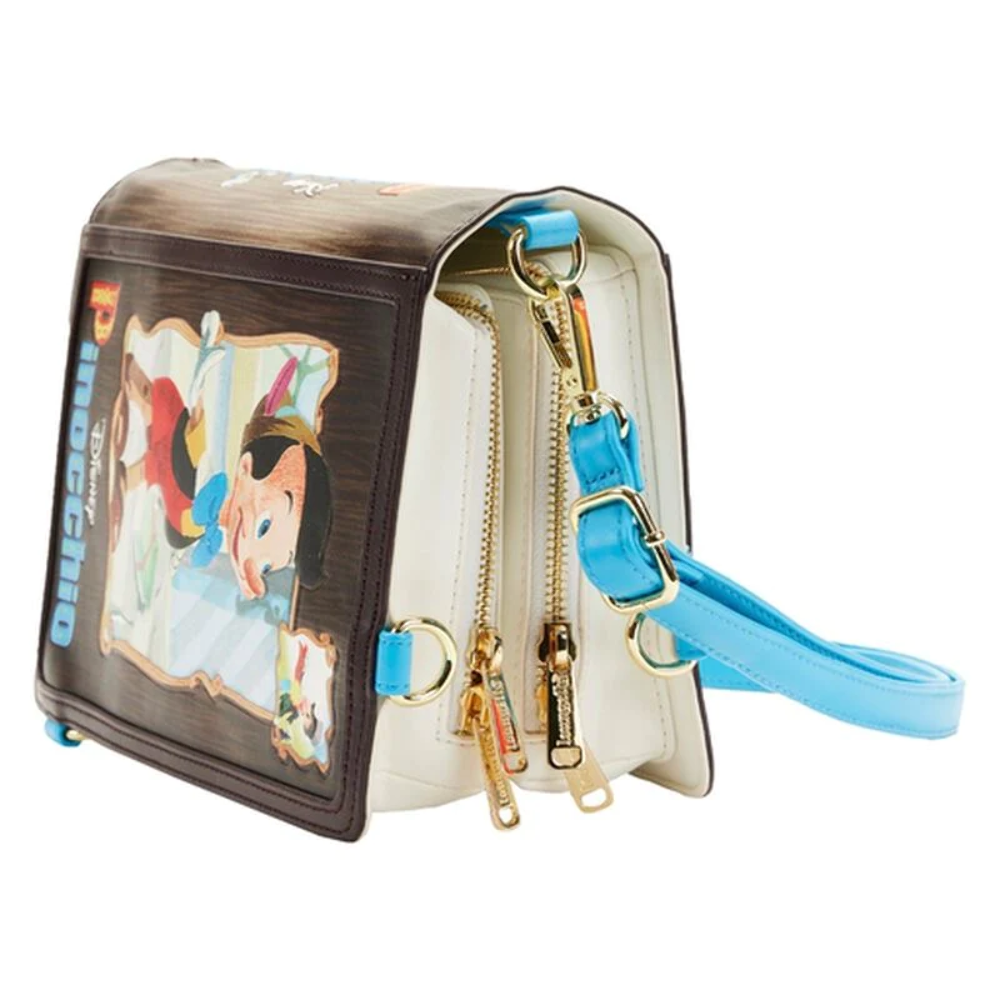 Loungefly Disney Pinocchio Story Book Convertable Backpack Crossbody Bag NEW Loungefly Disney Pinocchio Storybook Convertible Backpack  main image 2