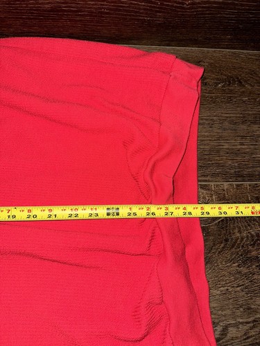 Vintage 80s London Fog Polo Shirt Adult Extra Large Red Golf Pocket Poly Blend - Picture 8 of 8