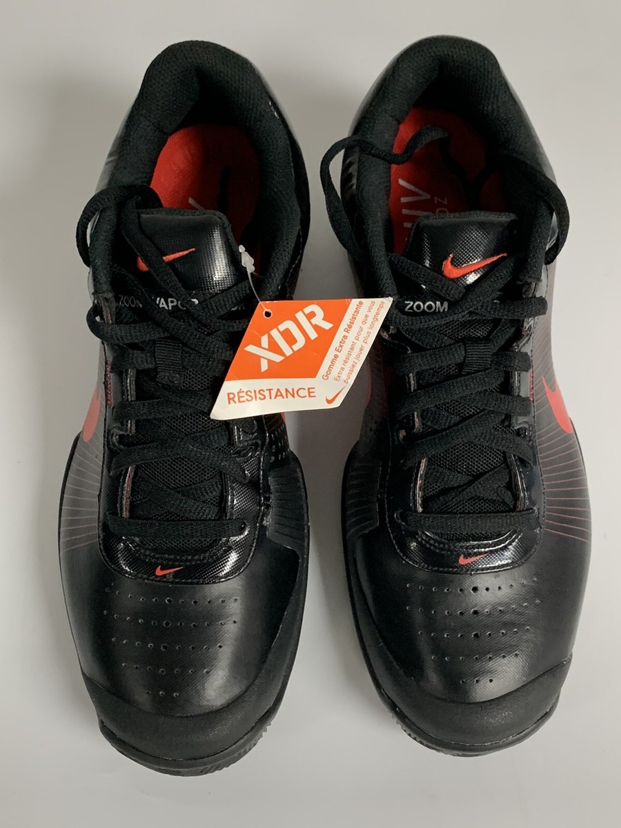 Nike Air Zoom Vapor 6 Tour Black Red Men's Low-Top Sneaker ~ US 9