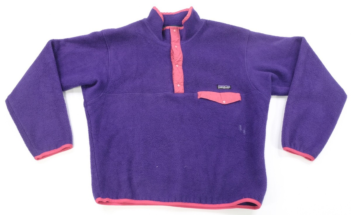 Rare VTG PATAGONIA 1/4 Snap T Pocket Pullover Fleece Jacket 90s