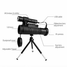 Wifi Infrared IR Monocular Night Vision Telescope Binoculars Phone Lens 1080P HD