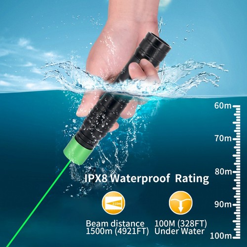 Scuba Diving Green Laser Flashlight Narrow Beam - For Dive Instructors - Picture 2 of 8