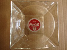 Vintage Coca-Cola Clear Glass Ashtray--Great!!!