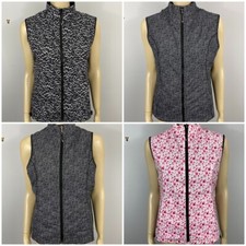 New Magnolia Lane Tech Sleeveless Reversible Wind Woman Top Vest Size S M