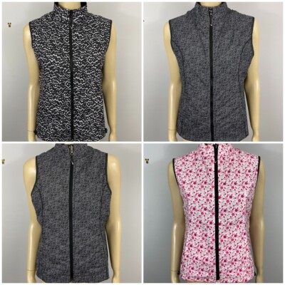 NEW Magnolia Lane Tech Sleeveless Reversible Wind Woman Top Vest Size S M 