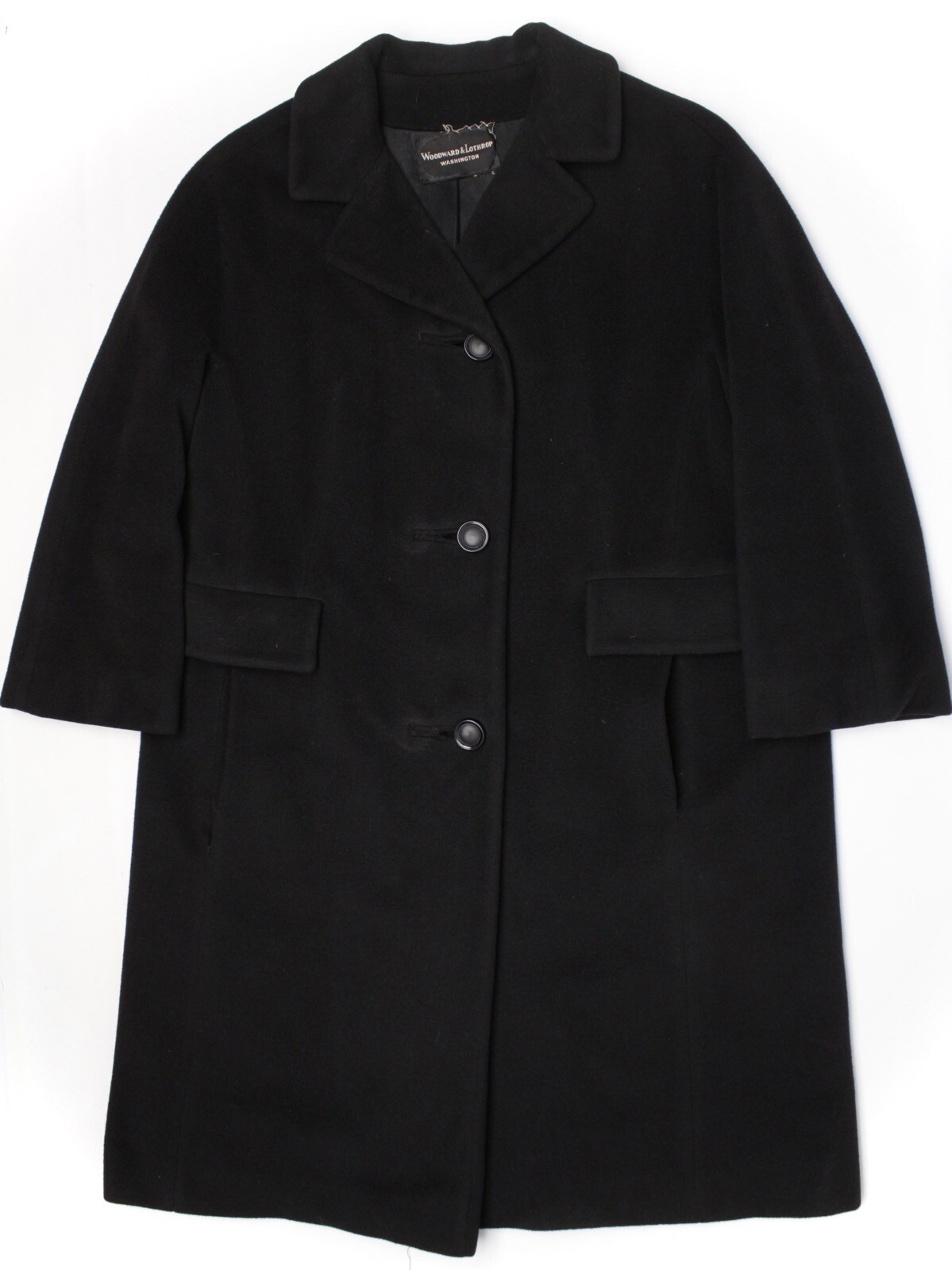 VTG 1960s Cashmere Vicuna Coat Womens 14 Solid Black Silk Lined Winter Overcoat eBay