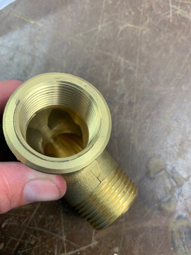 USA MADE GROVE RB 1" FNPT X MNPT STREET ELBOW 90 PN 15071 BRASS PIPE FITTING RB - Picture 4 of 6
