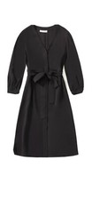 NWT Originally $130 Women's Everlane Black The Cupro Blouson Dress Size 14 $90
