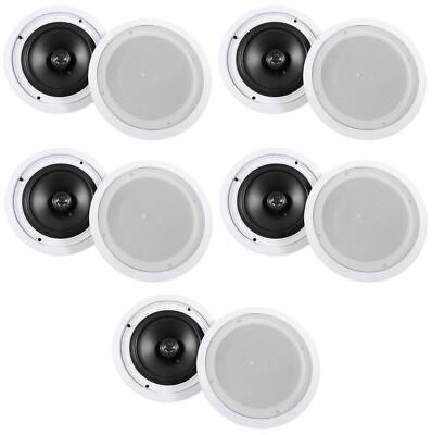 (10) Rockville HC85 8'' Inch 700 Watt In-Ceiling Home Theater Speakers 8 Ohm