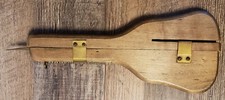 Vintage Wood  Brass Ye Sufan Susan Burr Hooked Rug Machine Tapestry Making Tool
