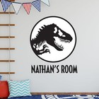 Jurassic World Personalised Logo Black and White Wall Sticker Mural Vinyl Art