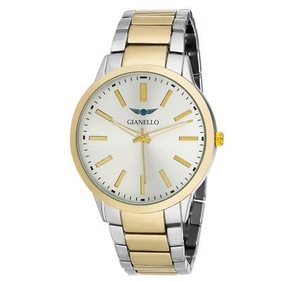 Gianello Men's 46mm Large Case All Index Capri Bracelet Watch | eBay