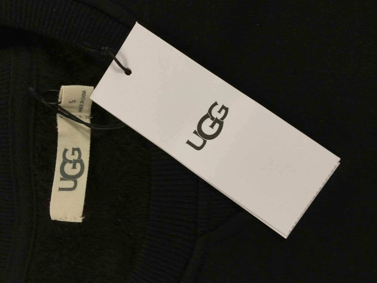 78 UGG Men's Black Harland DoubleKnit Fleece Sweatshirt Sweater Size