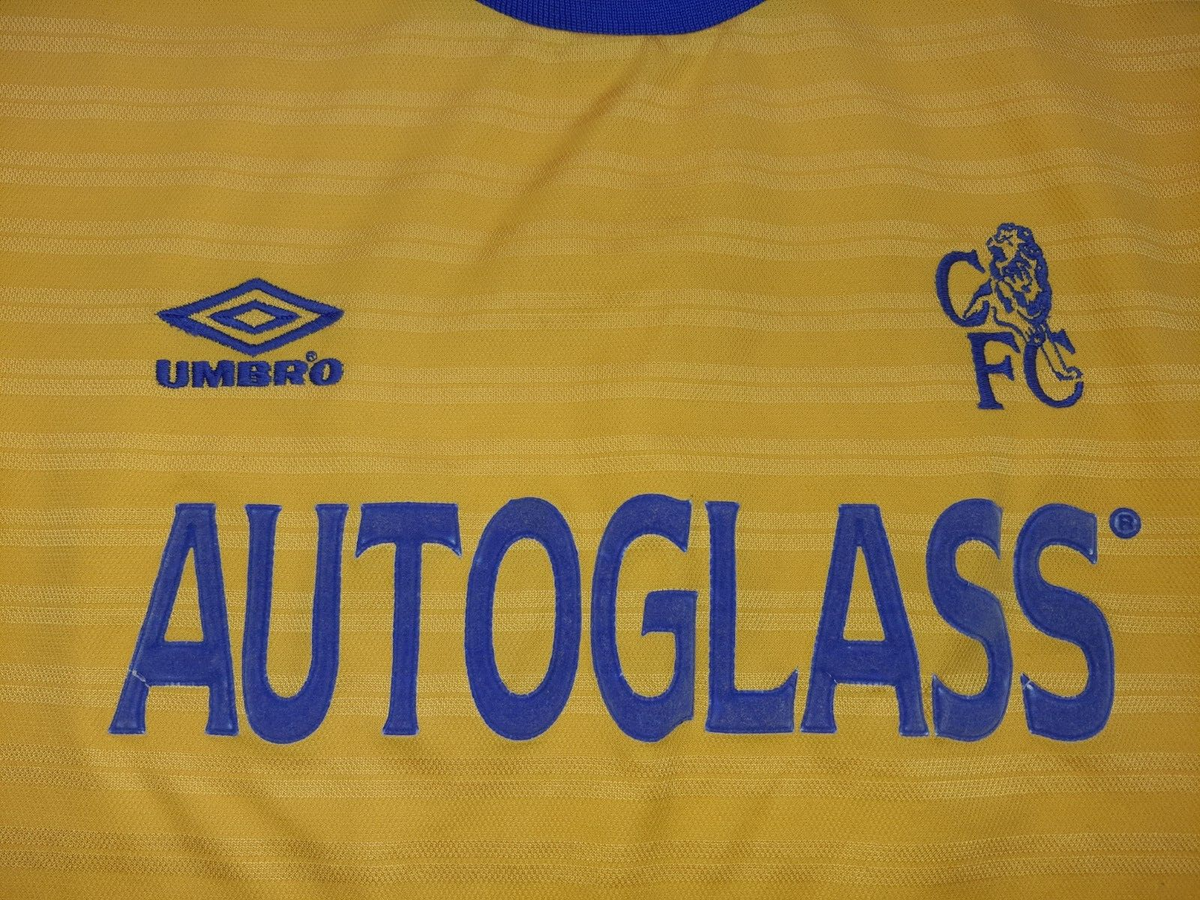 Chelsea FC Football Away Shirt 2000-2002 Umbro Yellow Jersey