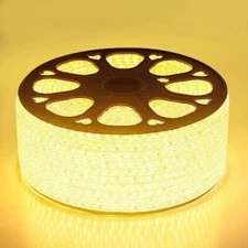10-100M 110V SMD 5050 LED Strip Light 60LED/M Flexible Home Outdoor Rope US Plug