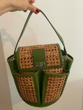 women green canvas summer bag Stefanel