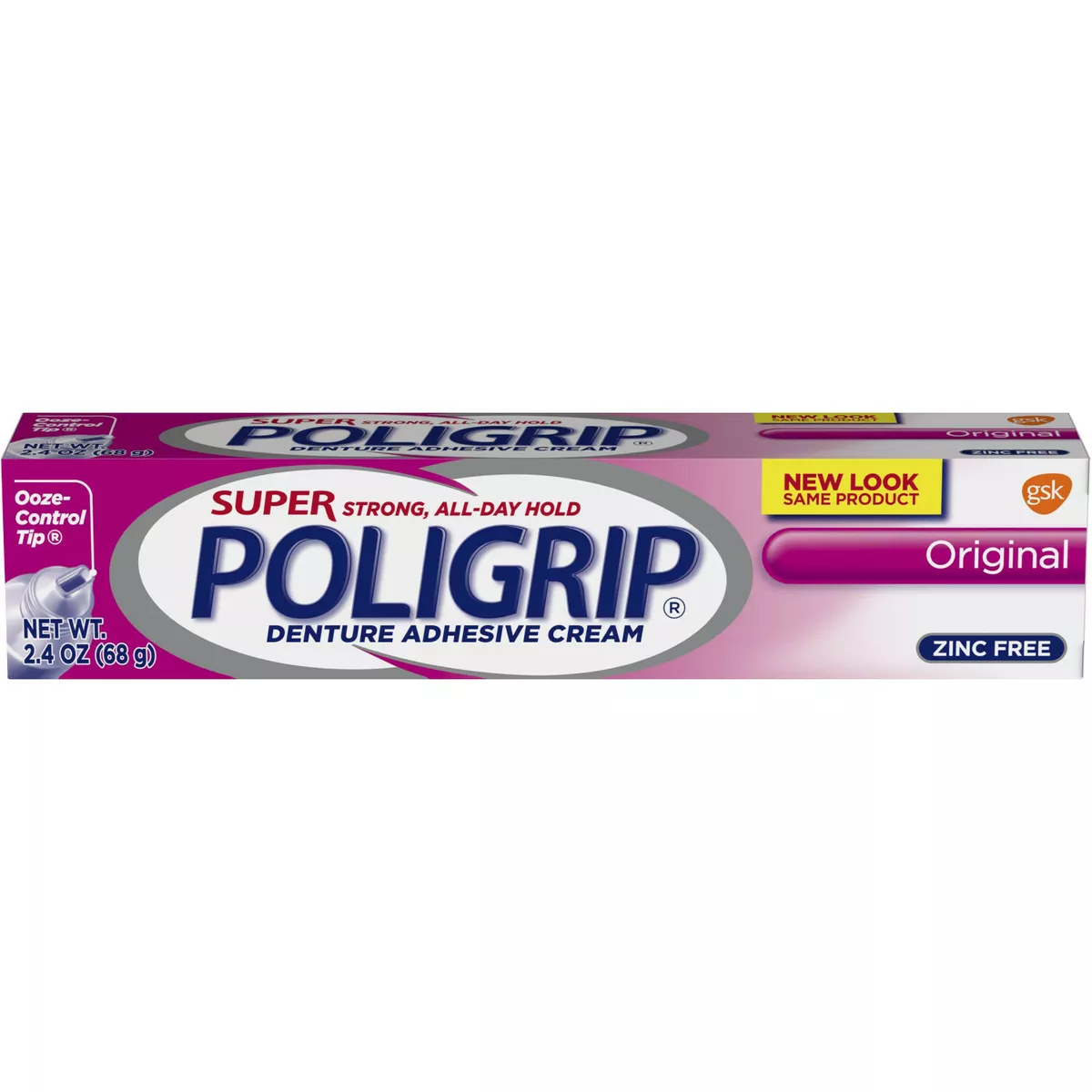 Super Poligrip Original Formula Zinc Free Denture Adhesive Cream