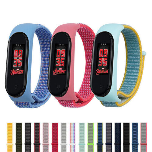 For Xiaomi Mi Band 6 5 4 3 2Nylon Bracelet Wrist Smart Red Blue Band Watch Strap - Picture 1 of 47