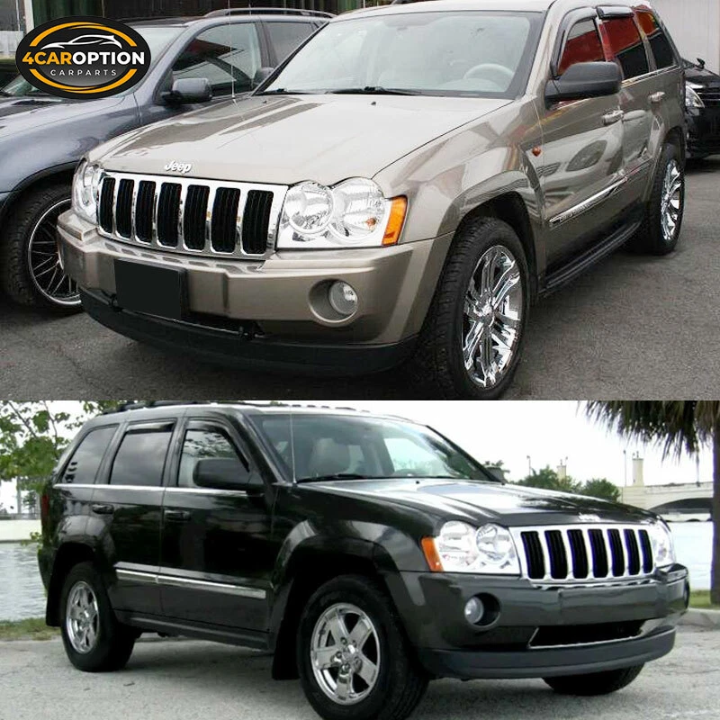 For 05-10 Jeep Grand Cherokee Window Visors Rain Sun Guard Vent 4Pc Set Foto 2 de 4