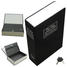 Secret Book Hidden Safe With Key Lock Book Safe In Black(Large Size)Dictionary