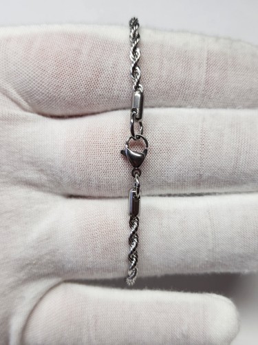 Edelstahl vergoldet Seil Kette Armband 3 mm Unisex Hip Hop Schmuck - Bild 4 von 4