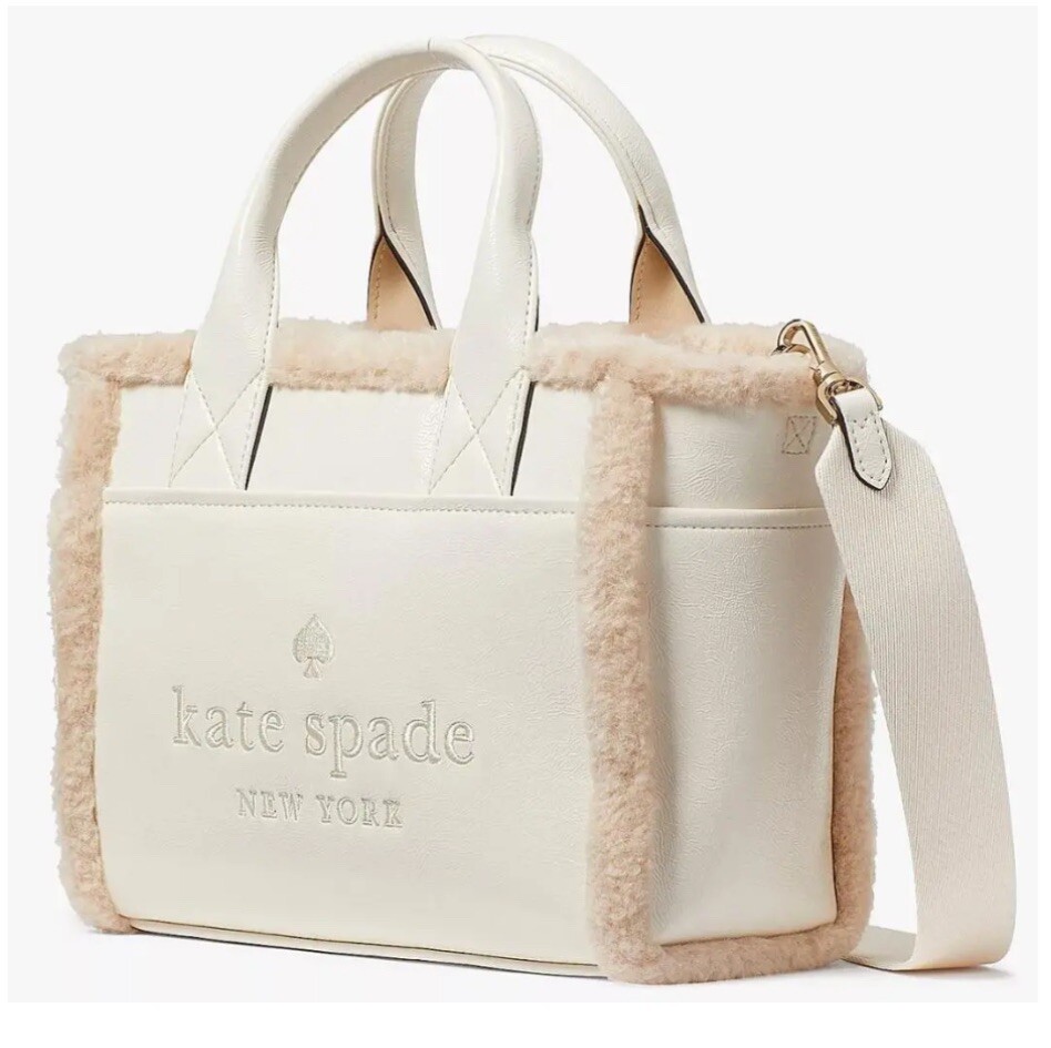 Kate Spade New York Jett Faux Shearling Small Tote KE516 NWT