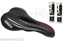 Sella MONTEGRAPPA ARGO Bici MTB - City Bike Antiprostata Nero + Manopole Bianco