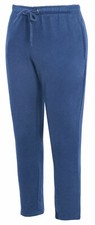 Mens Fleece Joggers Open Hem Bottoms Plain Zip Pocket Track Pants Trousers S-5XL