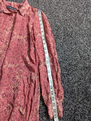 For Love & Lemons Geneva Maxi Dress Small Pink Semi Sheer Side Slits Boho Hippie - Picture 5 of 7