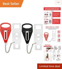 Portable Door Lock 2Pack Extra Lock for Additional Privacy and Safety in Home...