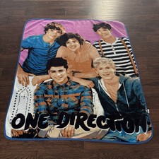 ONE DIRECTION Throw Blanket 54 X 46 Pink Accents - Preowned