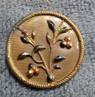 Vintage Antique Victorian Metal & Celluloid Button FANCY Design — photo 1