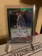 Jonah Tong 2025 Bowman Chrome 1st Auto Green Grass /99