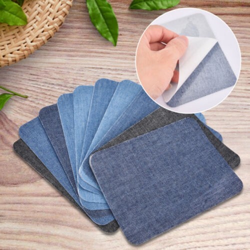 10 Stück Deko-Aufnäher zum Aufbügeln für Jeans Größe 12 5x9 5 cm mehrere Farben - Bild 6 von 10