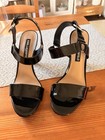 2010s Designer Karl Lagerfeld Patent Leather Buckle Pumps (Black) — photo 3