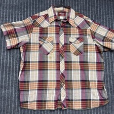 Vintage Wrangler Western Shirt 2XL Big Man Multicolor Plaid Pearl Snap 2243 