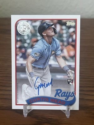 2024 Topps Series 2 Curtis Mead 1989 Rookie Auto #89BA2-CME Rays Nationals RC