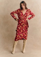 Sezane Jurk Armonie Bloemenprint Vloral Viscose Dress Women’s Size 38