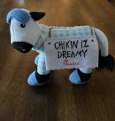 Chick-Fil-A CHIKIN IZ DREAMY Peluche Vaca Juguete de Peluche 7" Pijama Máscara de Ojos - Imagen 1 de 7
