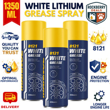 3 x MANNOL High Performance White Grease Lubricant Spray Aerosol Lithium 450ml